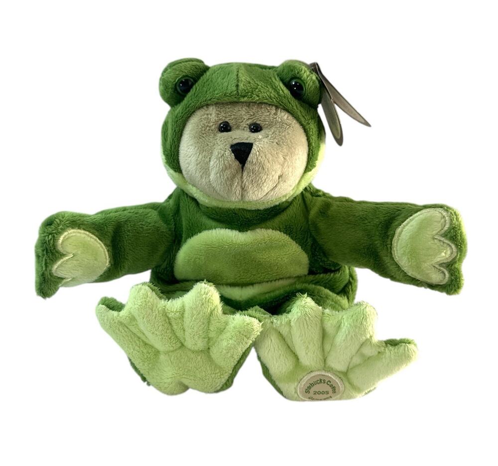 Starbucks Bearista Bear Frog Costume Plush 2005 39th 40th Edition 10” w/ Tags